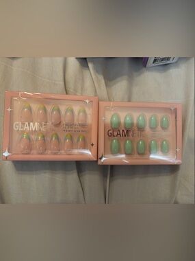 Glamnetic Pastel Green & Nude Ombre Press-On Nails Set